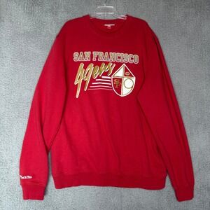 Mitchell Ness San Francisco 49ers Red Crewneck Sweatshirt 3XL